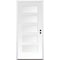 Codel Doors 36" x 80" Primed White Shaker Exterior Fiberglass Door 3068LHISPSF5PSHK691610BB - alternate 1
